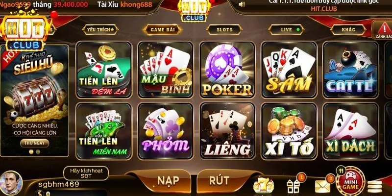 Những sảnh bài đổi thưởng đầy kịch tính và trí tuệ tại kho game Hitclub
